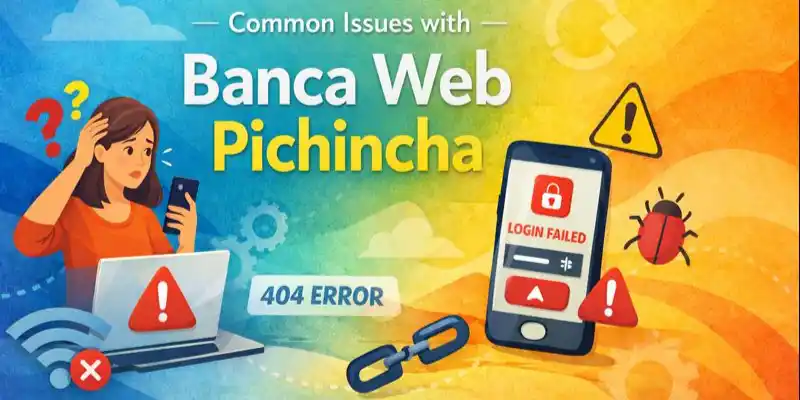 Common issues with Banca Web Pichincha, including login errors and connection problems.