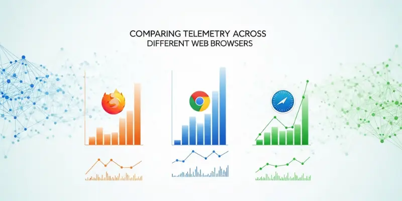 Comparing telemetry data across different web browsers like Firefox, Chrome, and Safari for performance insights.