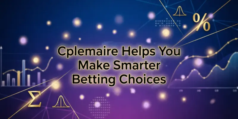 Banner for Cplemaire with a vibrant background of data analytics elements, featuring the text 'Helps You Make Smarter Betting Choices' in a modern design.