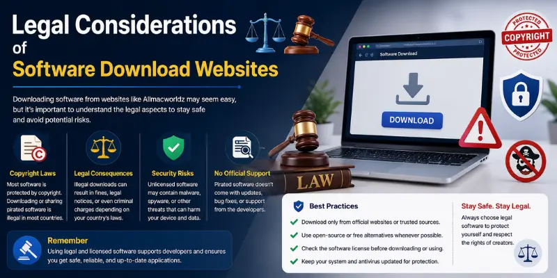 legal considerations of software download websites