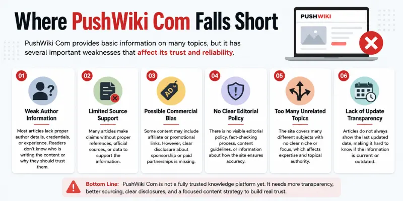 where pushwiki com falls short